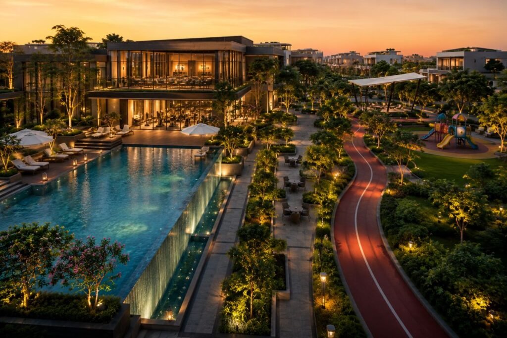 Clubhouse and lifestyle amenities at Emaar Serenity Hills