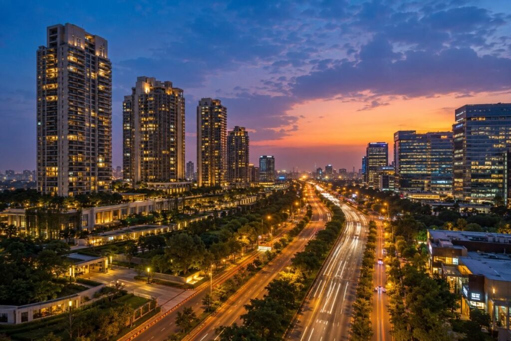 Premium residential skyline of Golf Course Road Gurugram