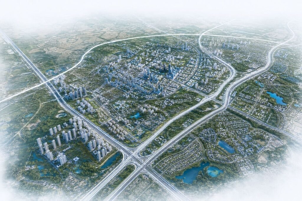 Major residential growth corridors in Gurugram including Dwarka Expressway, SPR and New Gurugram