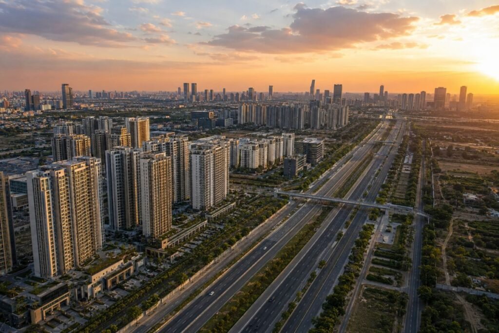 Krisumi Waterside Residences location near Dwarka Expressway Gurugram