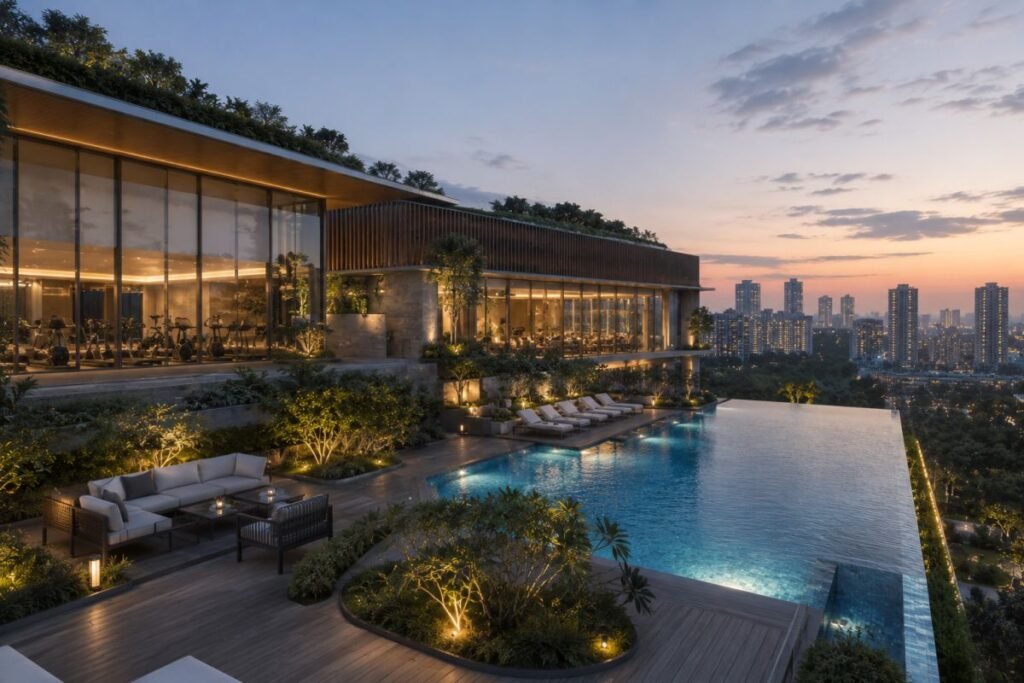 Clubhouse and luxury amenities at Oberoi Three Sixty North