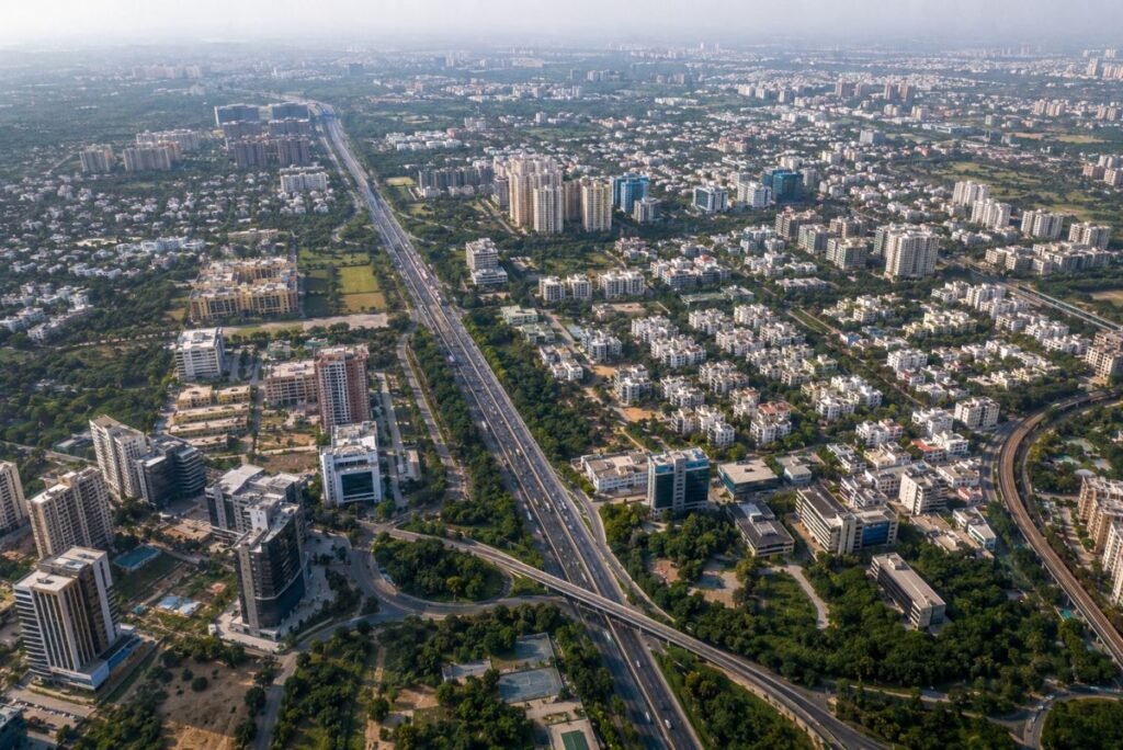 Sector 33 Gurugram location with NH-48 and surrounding sectors