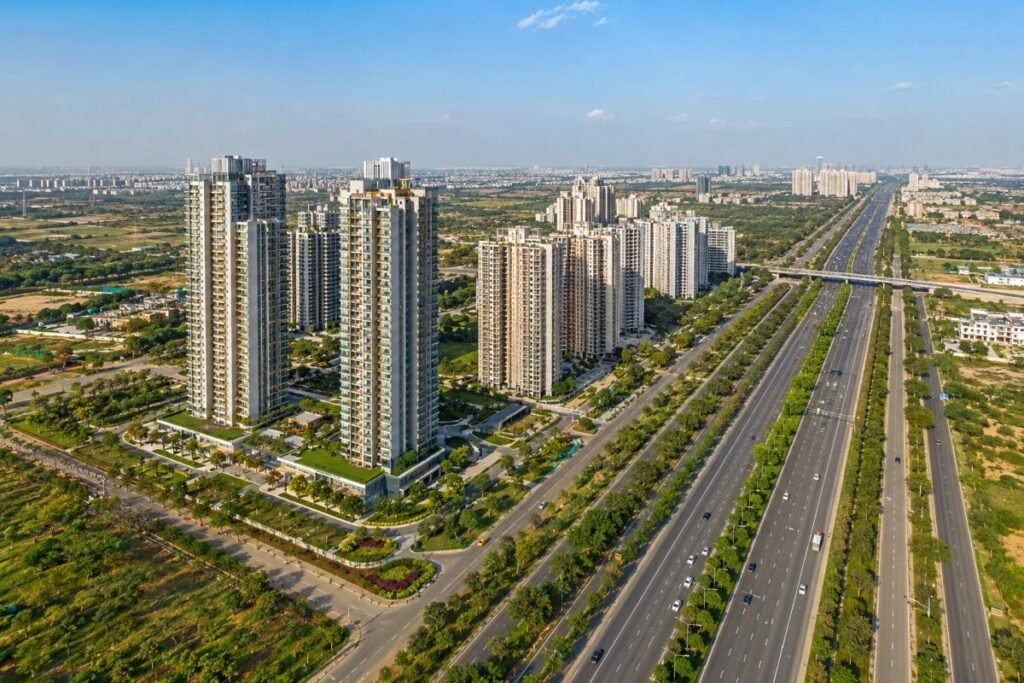 Sector 37D Gurugram aerial view along Dwarka Expressway