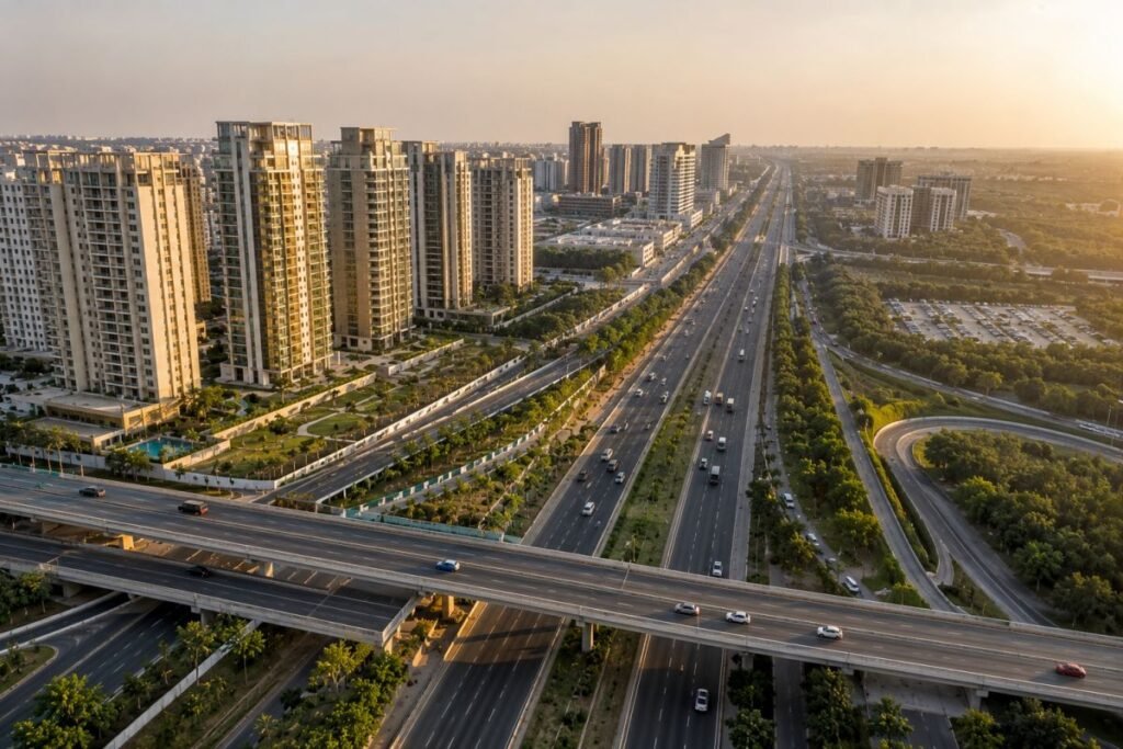 Road connectivity around Sector 62 Gurugram including Golf Course Extension Road and NH-48