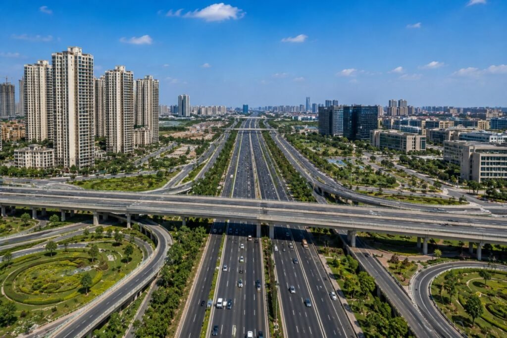 Southern Peripheral Road infrastructure near Sector 68 Gurugram