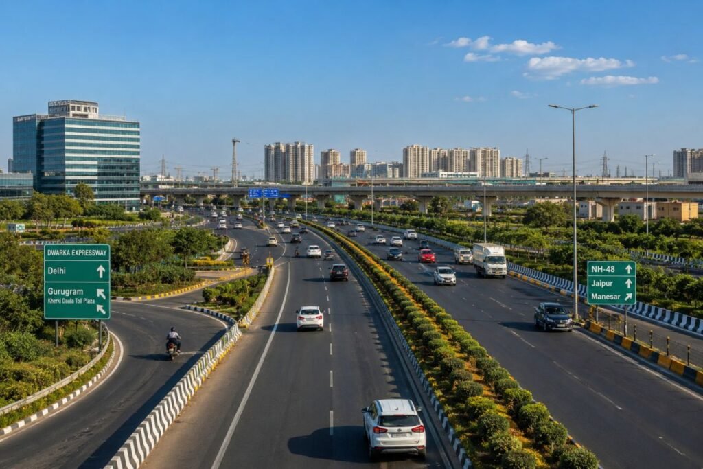 Road Sector 92 Gurugram to Cyber City and IGI Airport