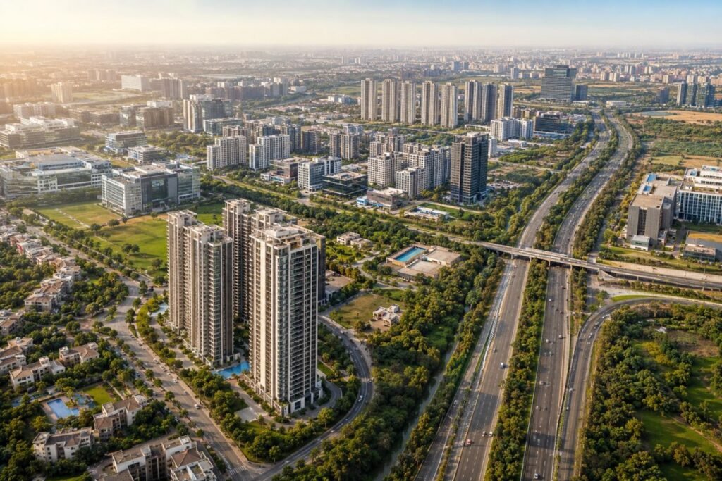 Smartworld Sky Arc location near Southern Peripheral Road Sector 69 Gurugram