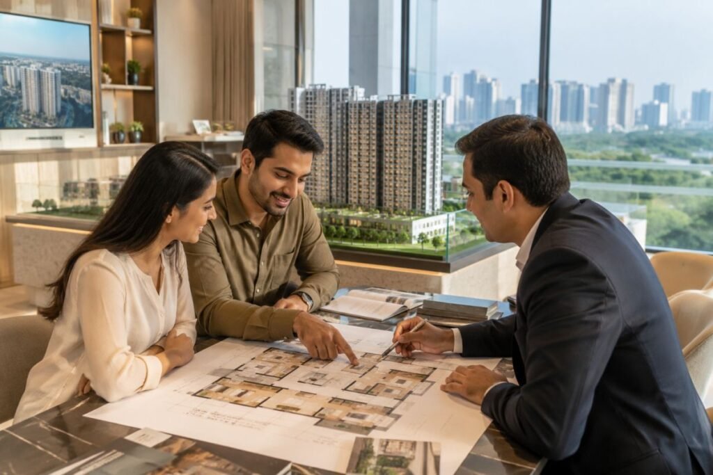 Young professional exploring a 1 BHK flat in Gurugram