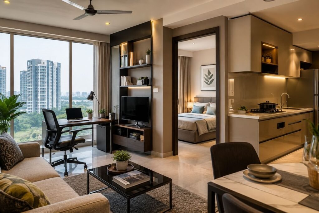 1 BHK flat for rent in Gurugram with home office