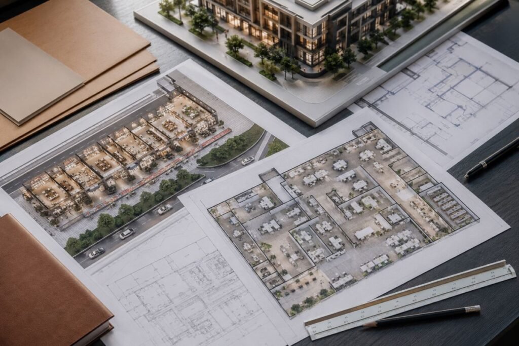 BPTP Downtown 66 retail and office floor plan concept