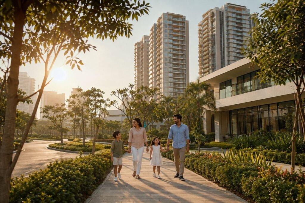 Modern family lifestyle in Gurugram residential community
