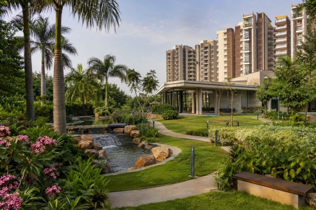 Wellness and landscaped green spaces at Central Park Flower Valley