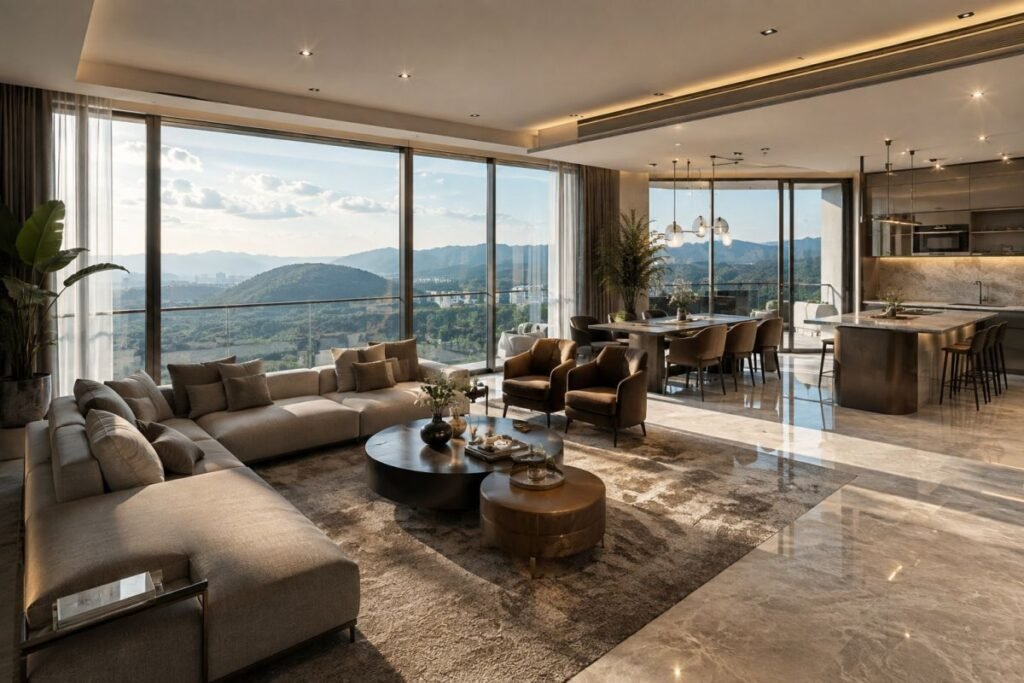Luxury 4 BHK apartment interior at DLF Privana Gurugram