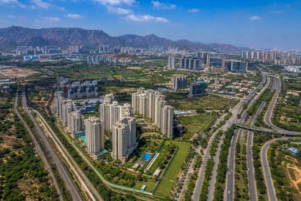 DLF Privana Sector 76 and 77 location with SPR, NH-48 and Dwarka Expressway connectivity