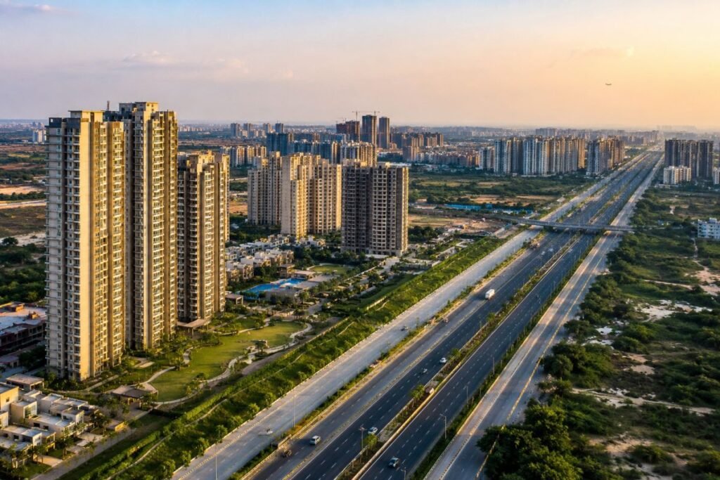 Residential properties along Dwarka Expressway in Gurugram