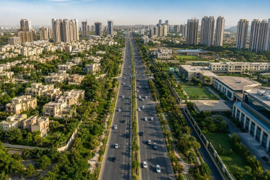 Golf Course Extension Road Gurugram residential corridor with luxury developments