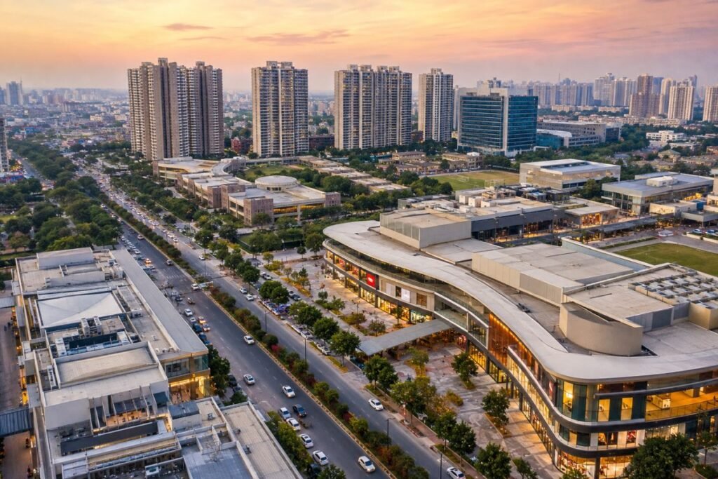 Golf Course Extension Road Gurugram retail schools hospitals infrastructure