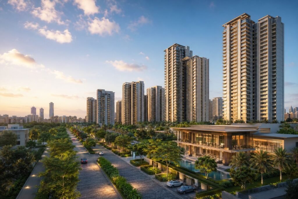 Luxury residential towers on Golf Course Road Gurugram
