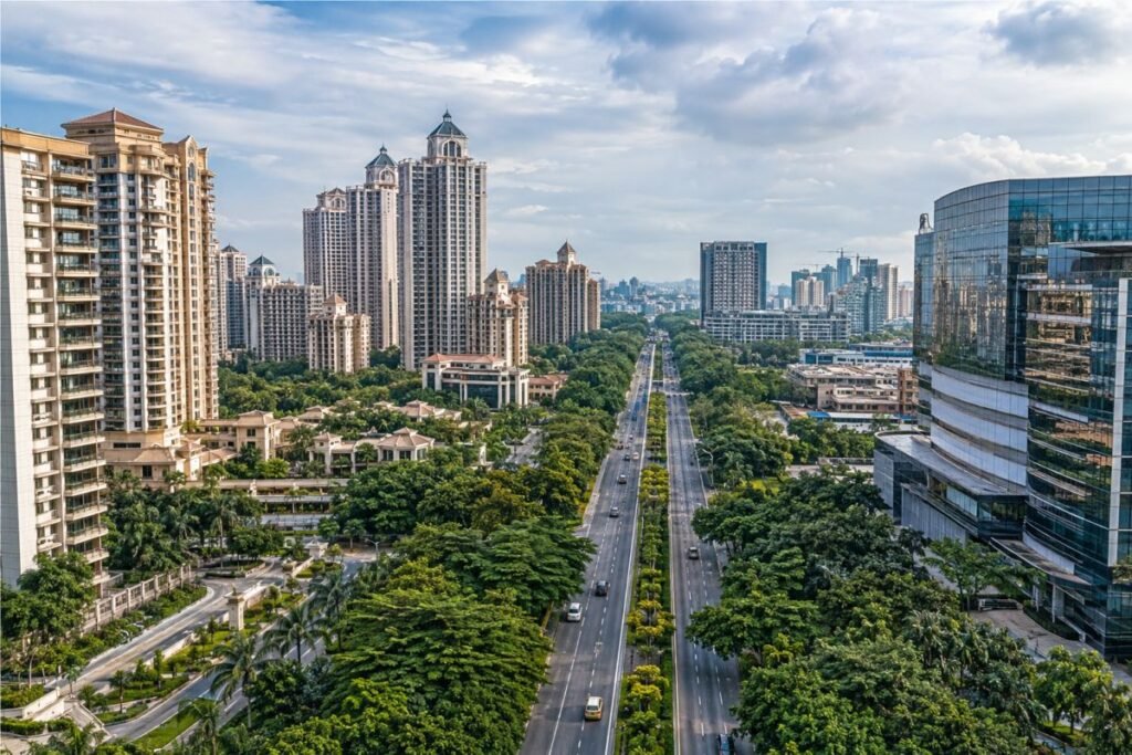 Golf Course Road Gurugram luxury residential corridor with premium high-rise apartments