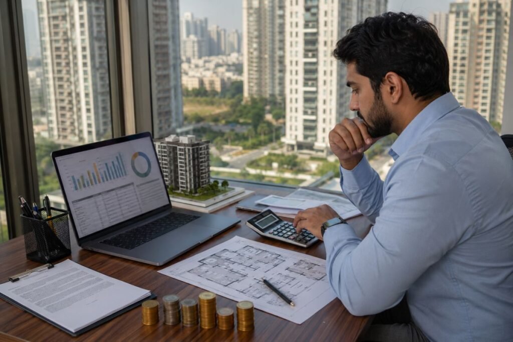 Buyer calculating total cost of buying a flat in Gurugram