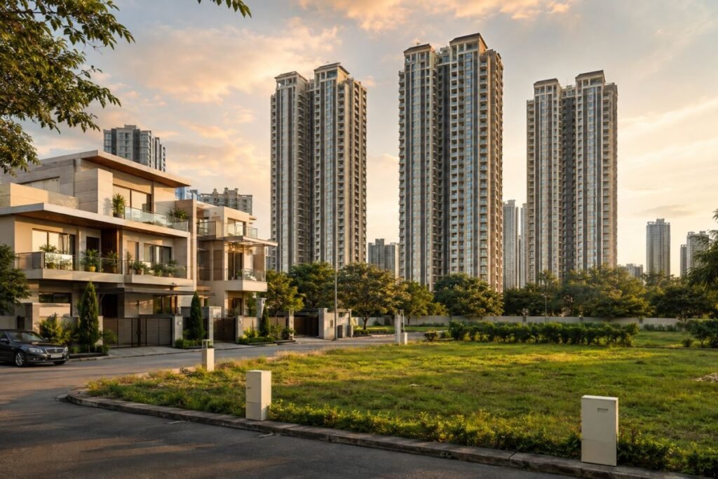 Comparison of flats, builder floors and plots in Gurugram real estate