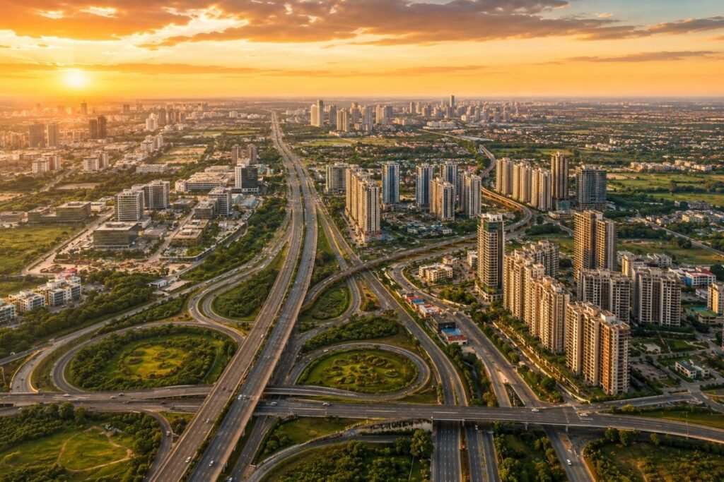 Gurugram growth corridors including Dwarka Expressway and Golf Course Extension Road