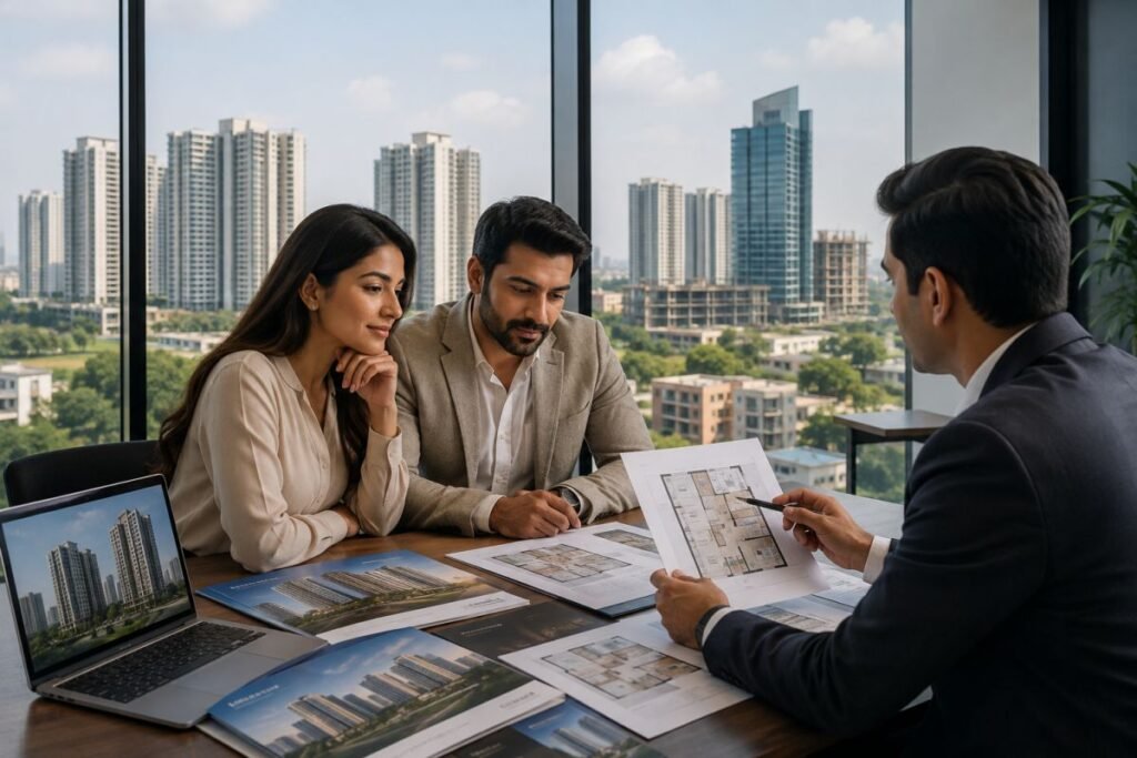 Buyer comparing luxury property options in Gurugram
