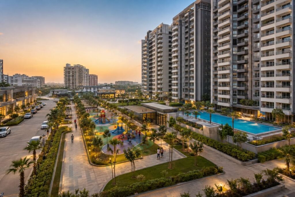 Gurugram residential neighbourhood with rental apartments and urban amenities