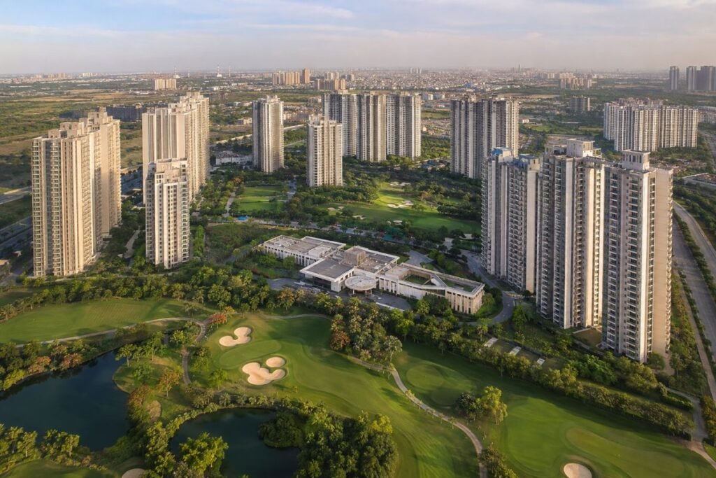 M3M Golf Estate Gurgaon luxury apartments overlooking golf course