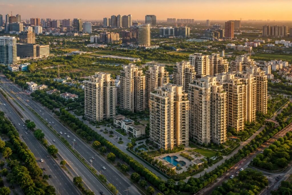 NRI property investment in Gurgaon with luxury residential towers and modern infrastructure