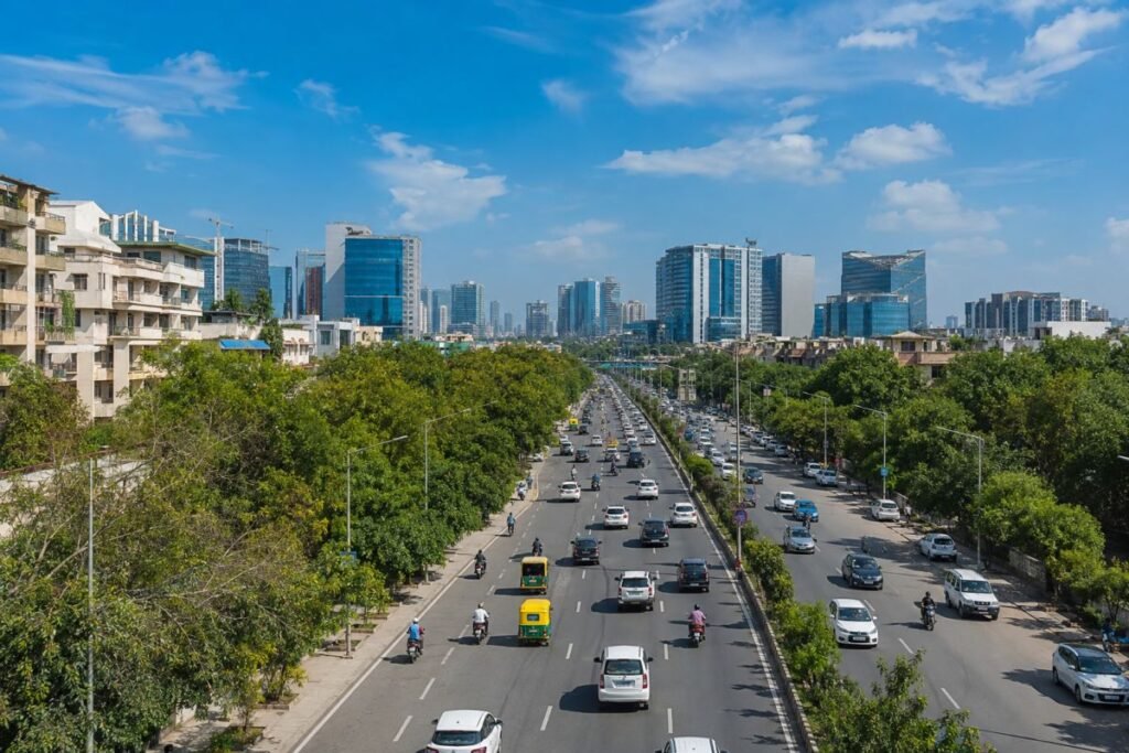 Road connectivity between Sector 15 Gurugram and major employment hubs