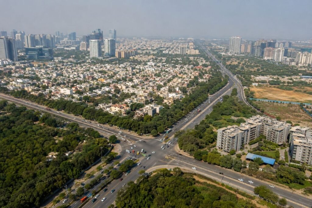 Sector 18 Gurugram road connectivity and urban transport network