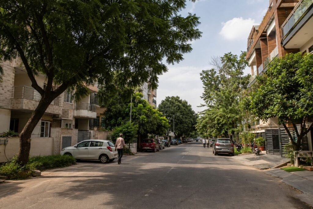 Residential neighborhood in Sector 18 Gurugram with mature infrastructure
,Properties in Sector 18