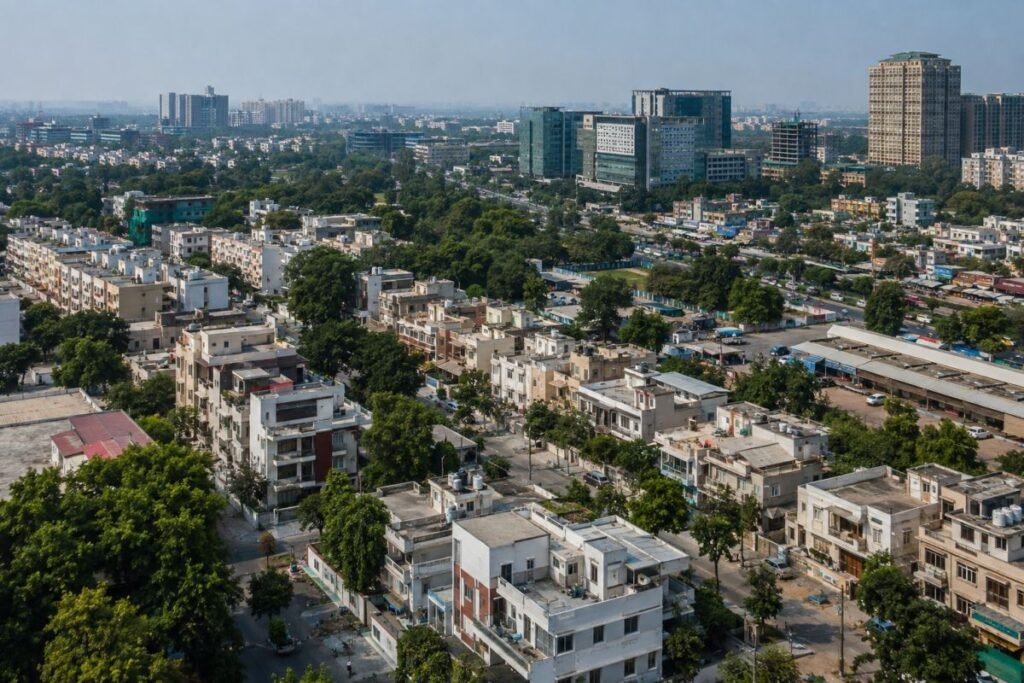 Sector 20 Gurugram residential neighbourhood and surrounding roads