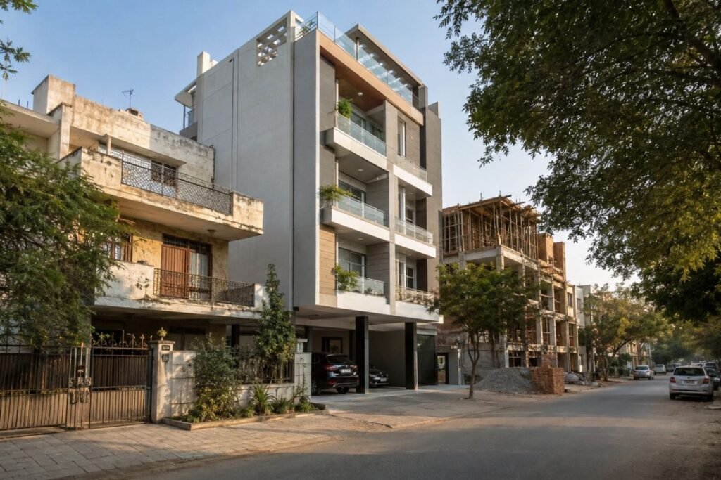 Residential redevelopment and new construction in Sector 20 Gurugram