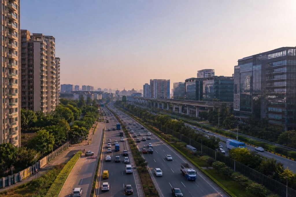 Road connectivity and transport infrastructure in Sector 48 Gurugram