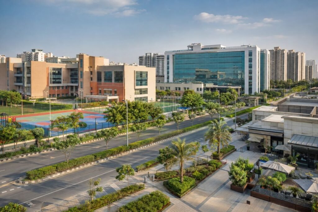 Schools hospitals retail and social infrastructure near Sector 49 Gurugram