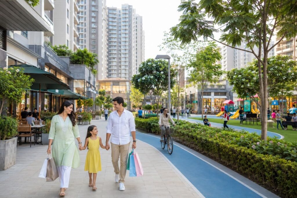 Lifestyle amenities in Sector 82 Gurugram including parks, shopping and family facilities
