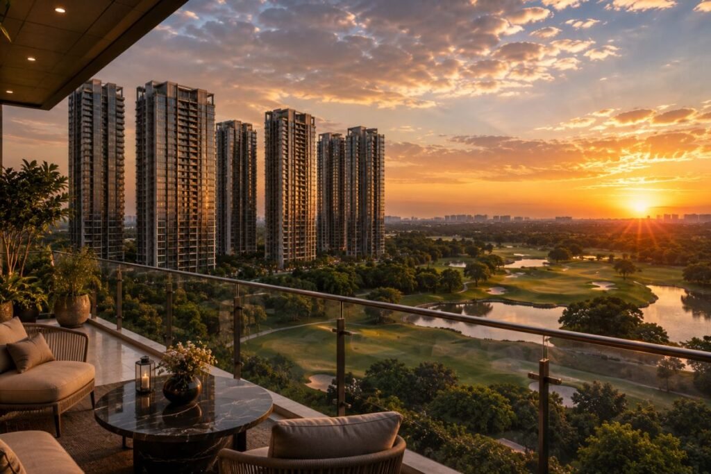Golf-facing luxury apartments at Sobha Aranya Sector 80 Gurugram.