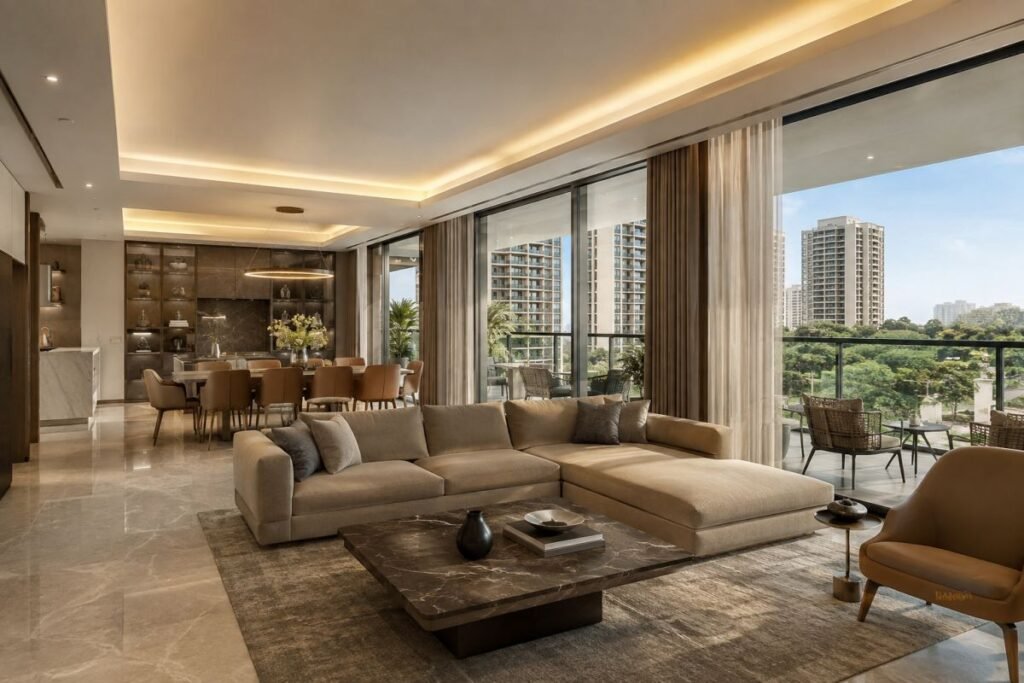 Luxury apartment interior at Whiteland Westin Residences Gurugram
