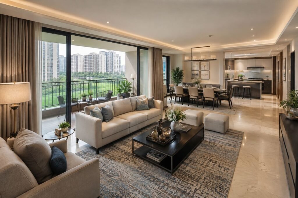 Spacious luxury apartment interior representing Conscient Elaira Residences