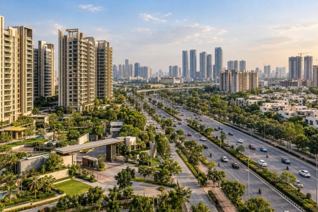 Gurugram residential corridors with gated communities and modern infrastructure