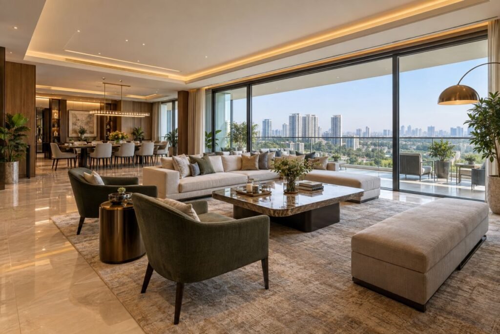 luxury 5 BHK apartment interior in Gurugram