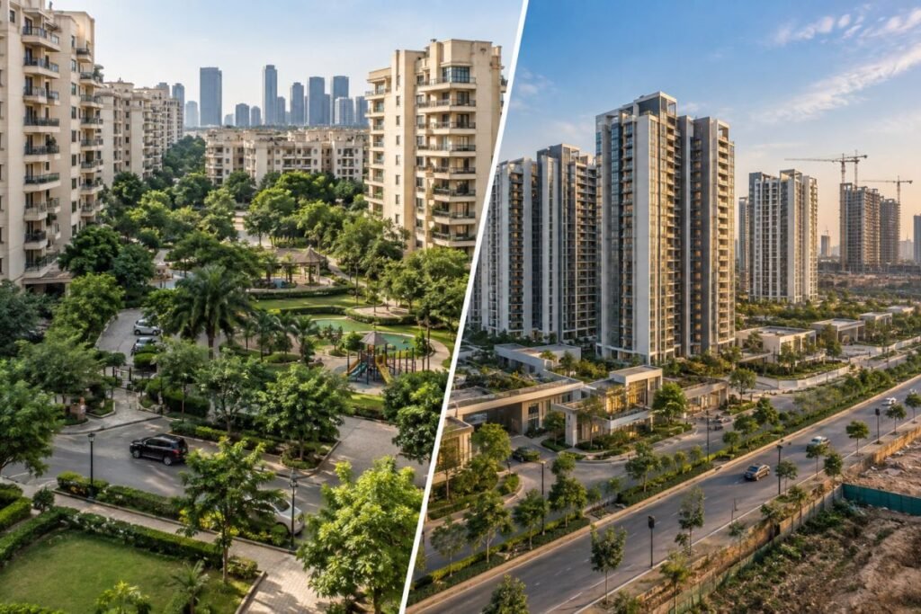 Resale and new residential properties in Gurugram comparison