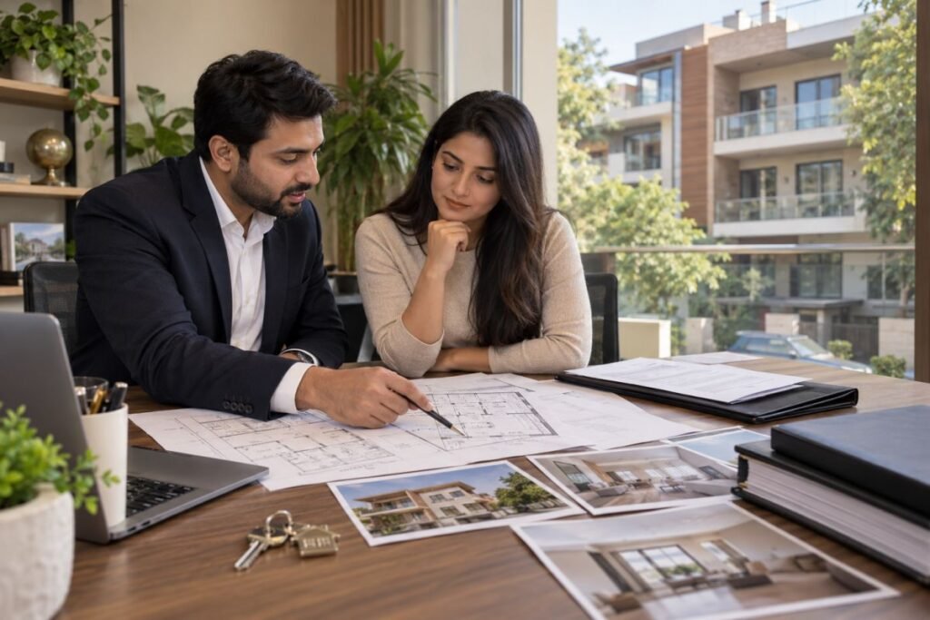 Property buyer evaluating a home in Sector 25 Gurugram