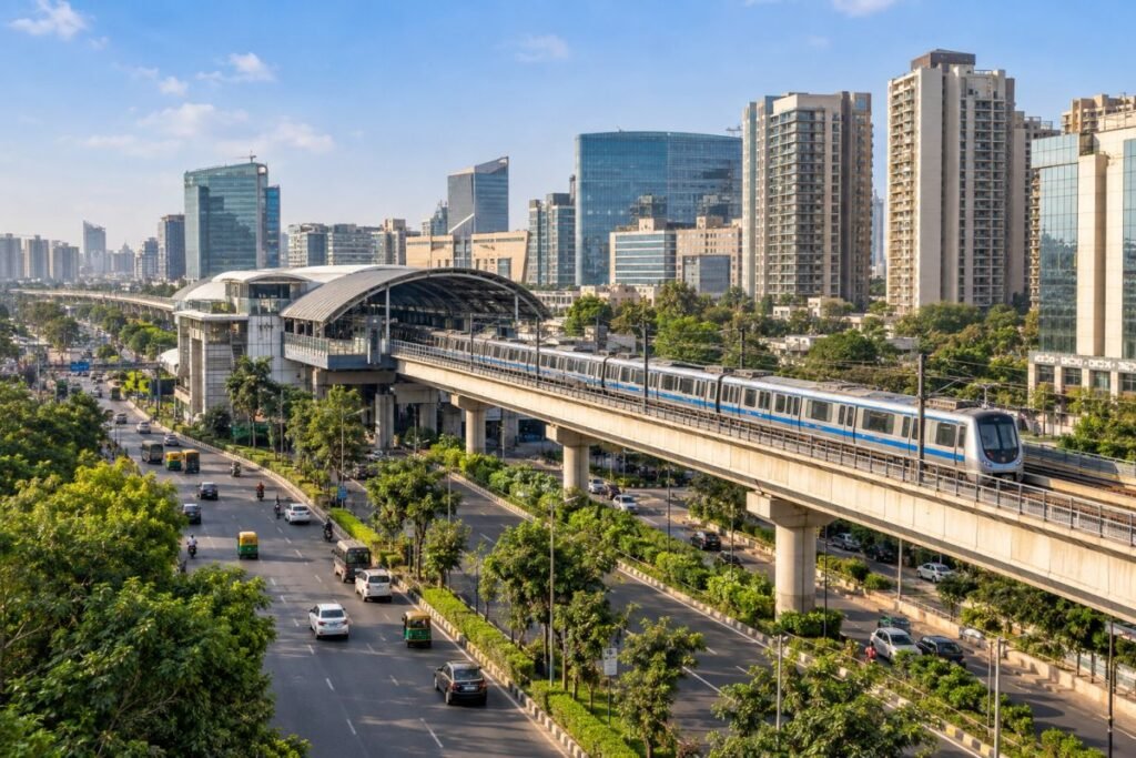 Sector 44 Gurugram metro connectivity and residential area