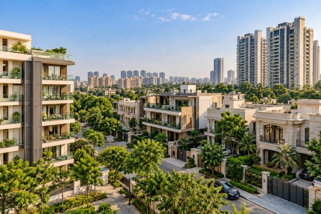 Sector 46 Gurugram properties including apartments builder floors and villas
