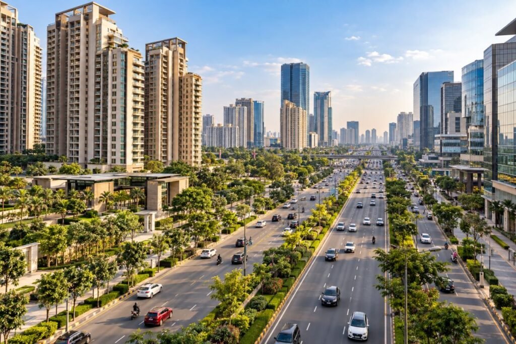 Central Gurugram connectivity and urban infrastructure