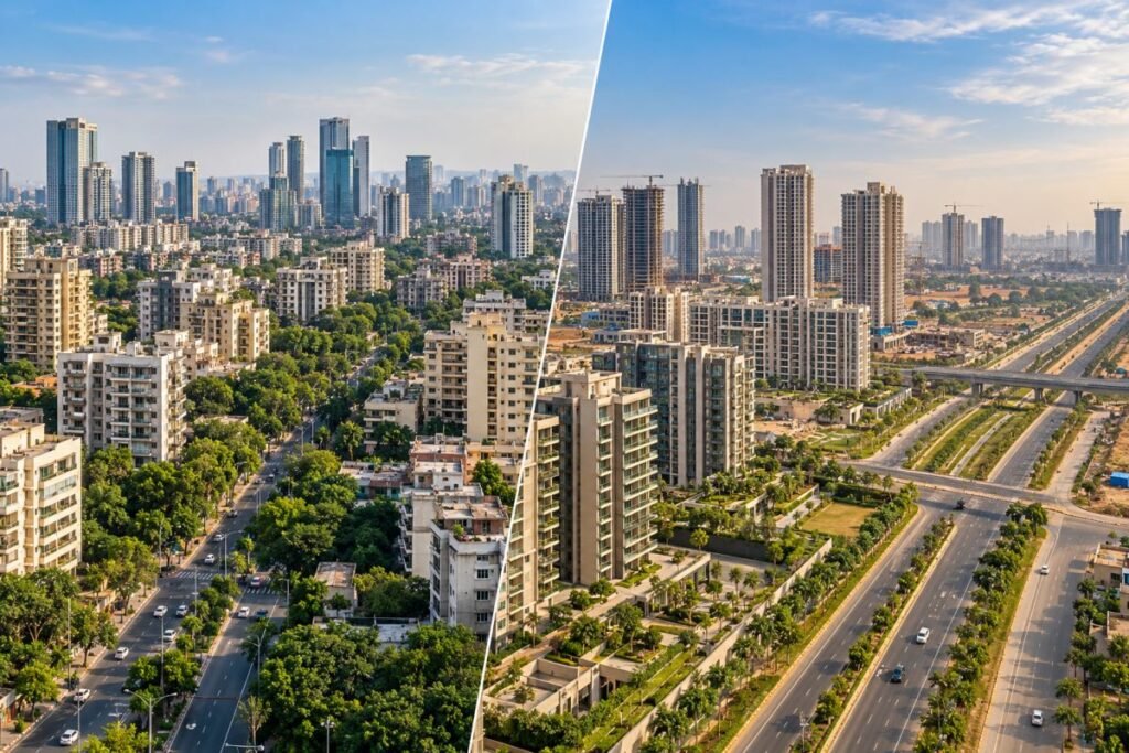 Central Gurugram vs New Gurugram residential development