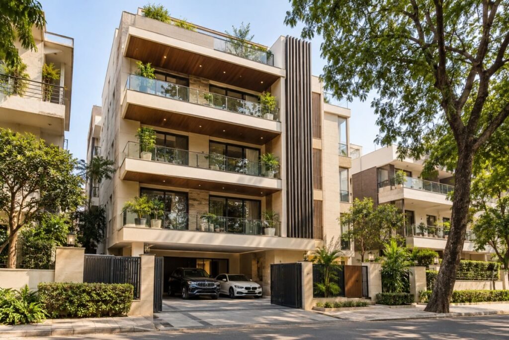 Independent builder floors for sale in DLF Phase 1 Gurugram with balconies and private parking